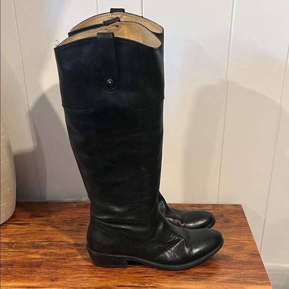 Frye Women’s Black Leather Knee-High Boots - Picture 1 of 10